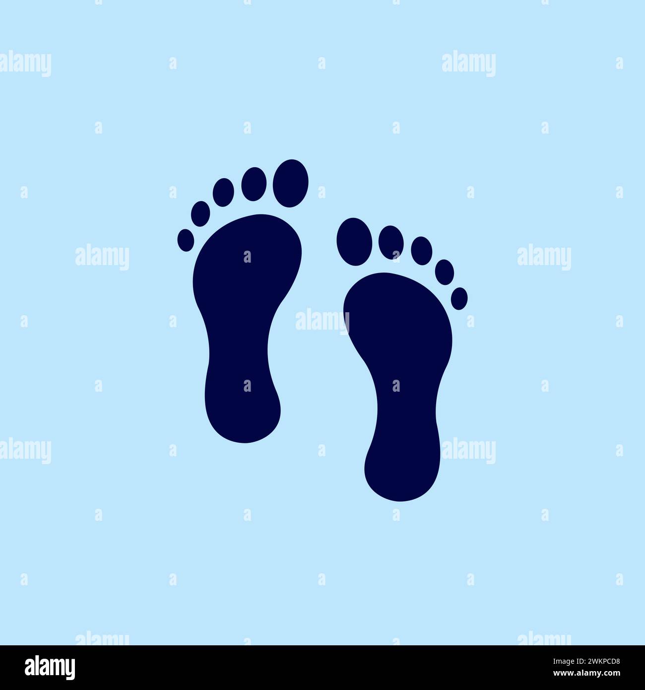 footprints logo. social Distancing. foot people vector Stock Vector