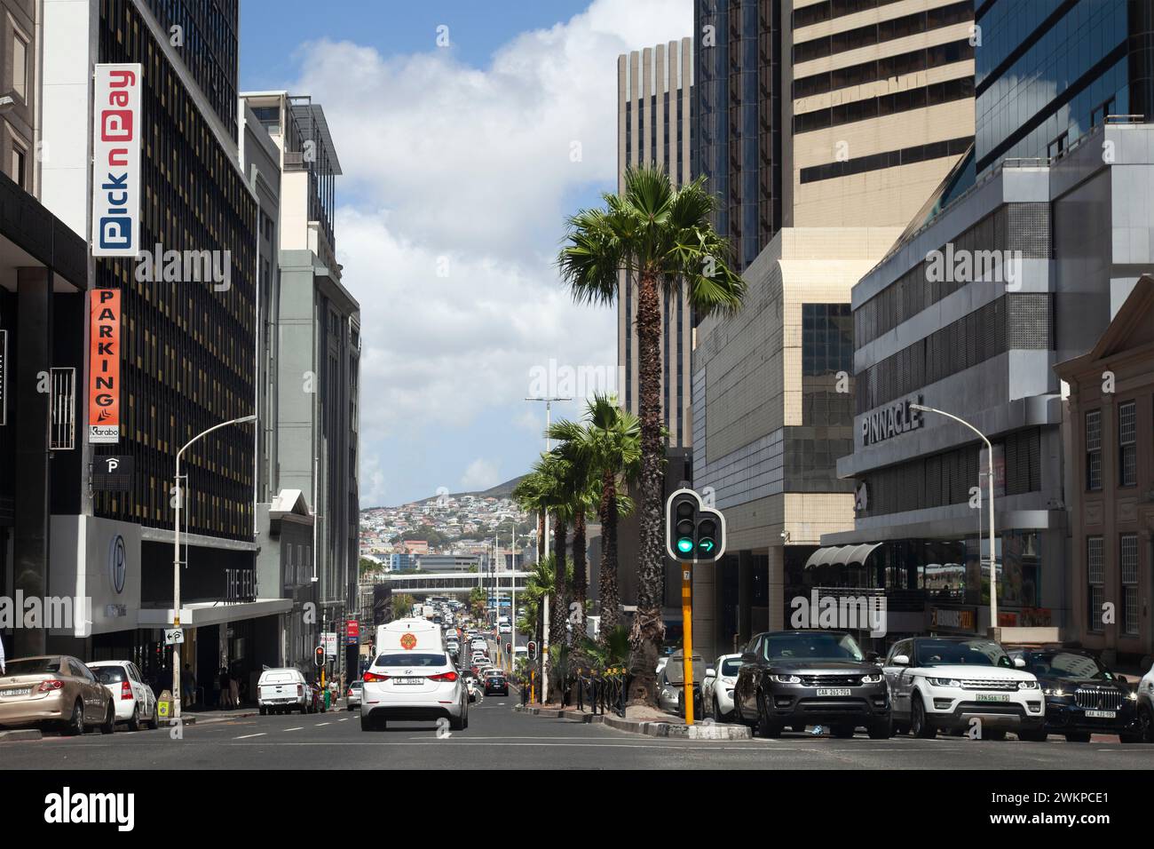 Strand Street in Cape Town City Centre, South Africa Stock Photo