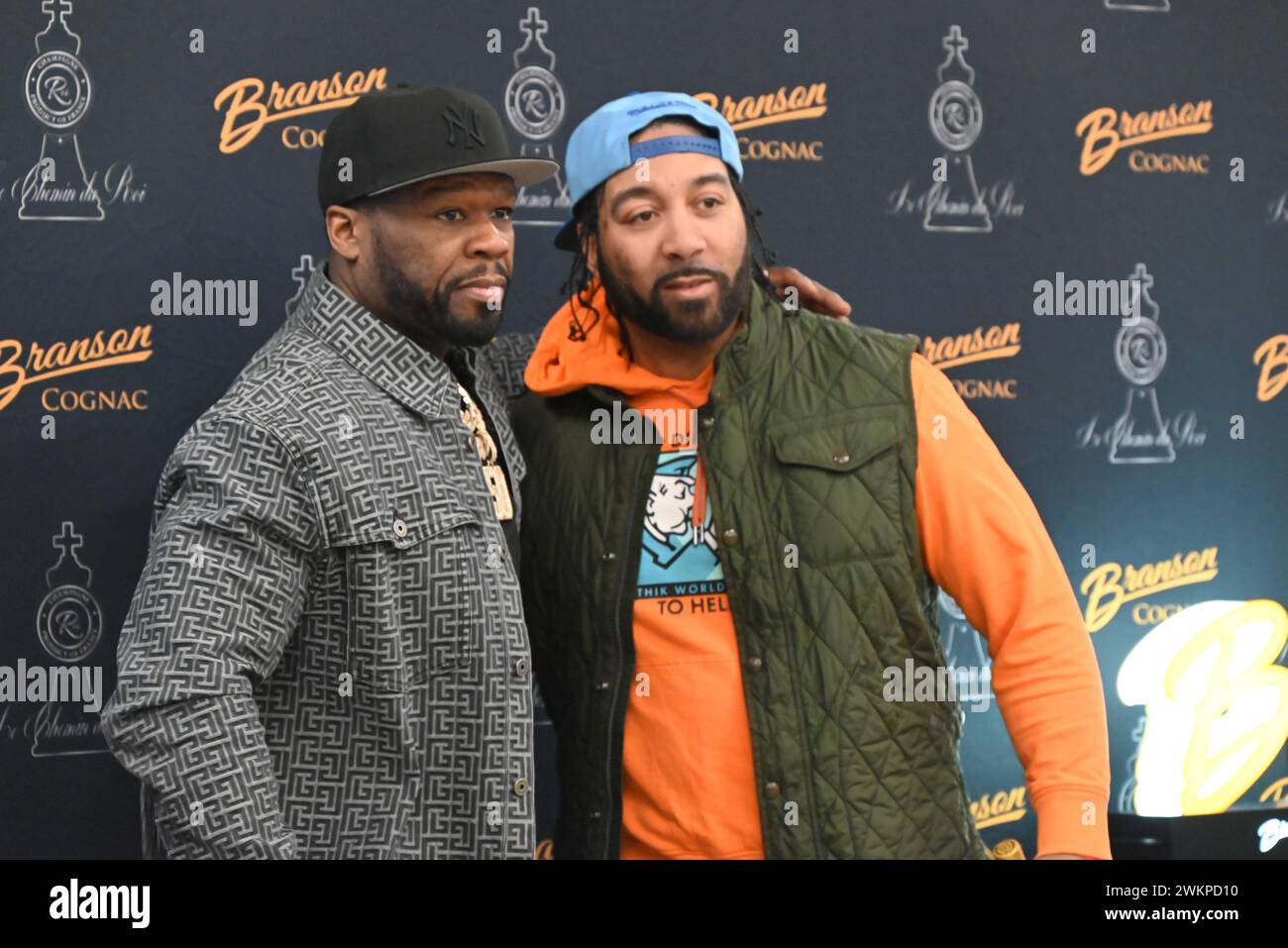 Curtis ''50 Cent'' Jackson (left) is attending a bottle signing event