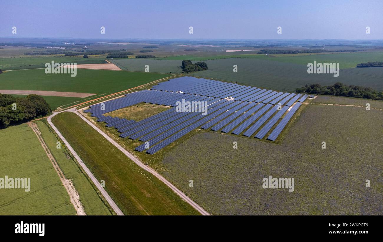 Solar farm, Wiltshire Stock Photo