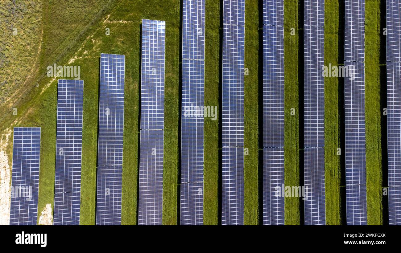 Solar farm, Wiltshire Stock Photo