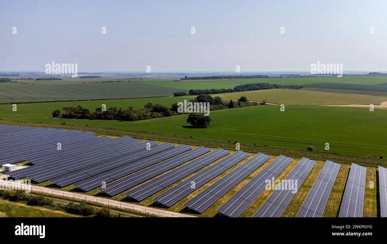 Solar farm, Wiltshire Stock Photo