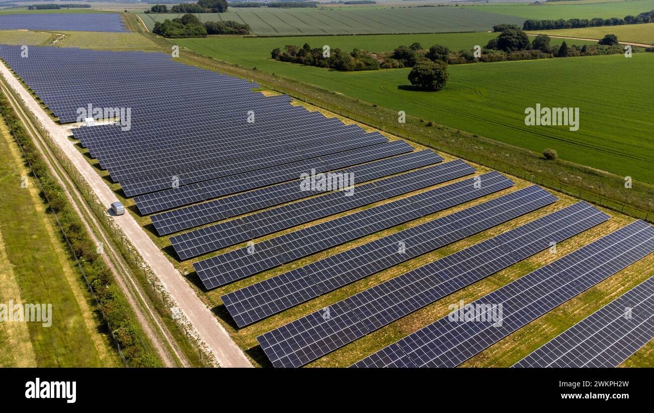 Solar farm, Wiltshire Stock Photo