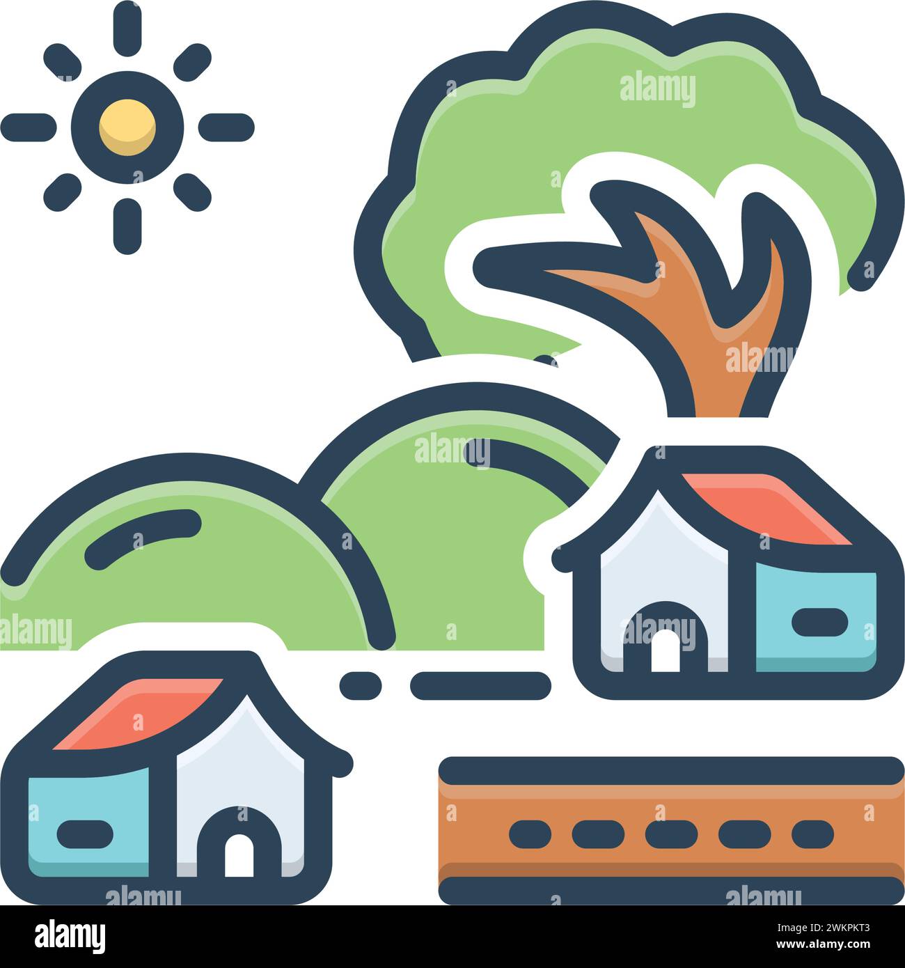 Pueblo rural Stock Vector Images - Alamy