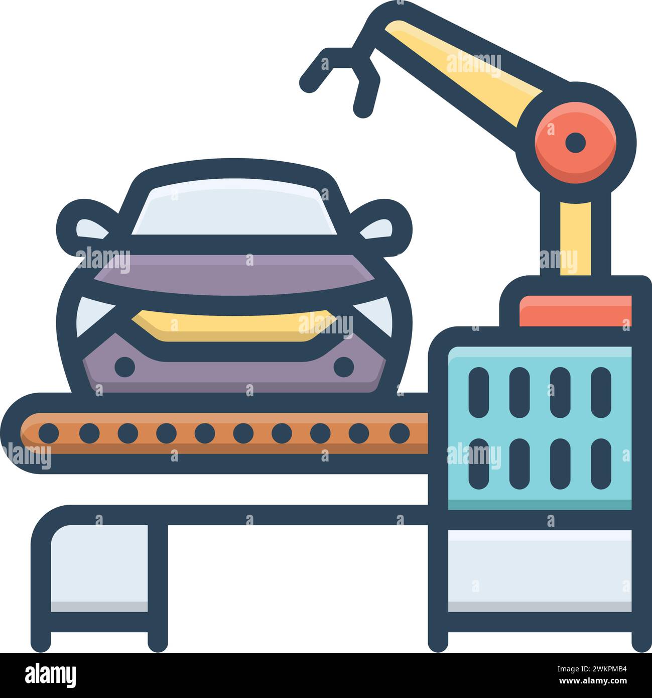 Robotics car production Stock Vector Images - Alamy