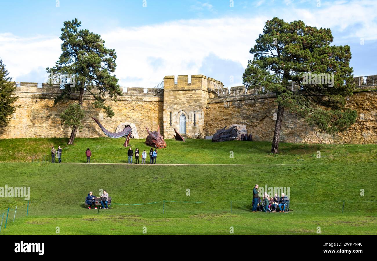 View of Cobb Hall tower in Lincoln castle wall, Lincoln Castle, Lincoln ...