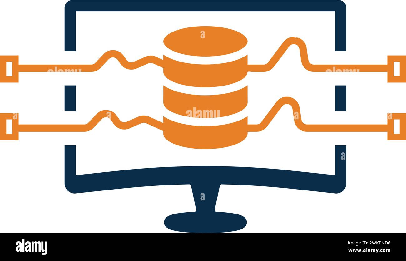 Data streaming icon. Simple vector illustration for web, print files ...