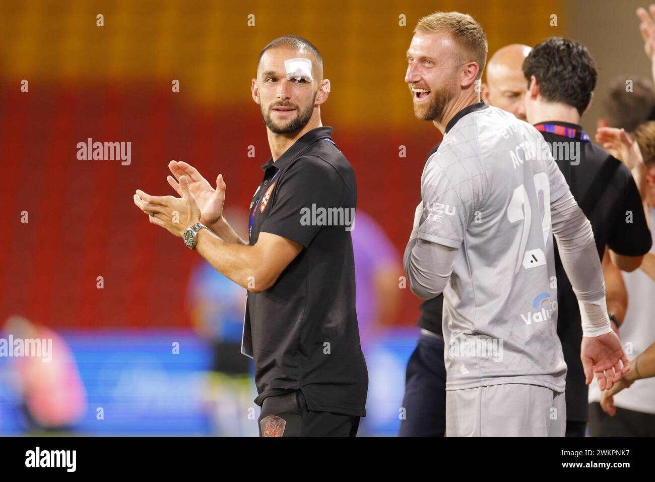 Brisbane, Australia. 2nd Feb 2024. Jack Hingert (19 Brisbane) reaction ...