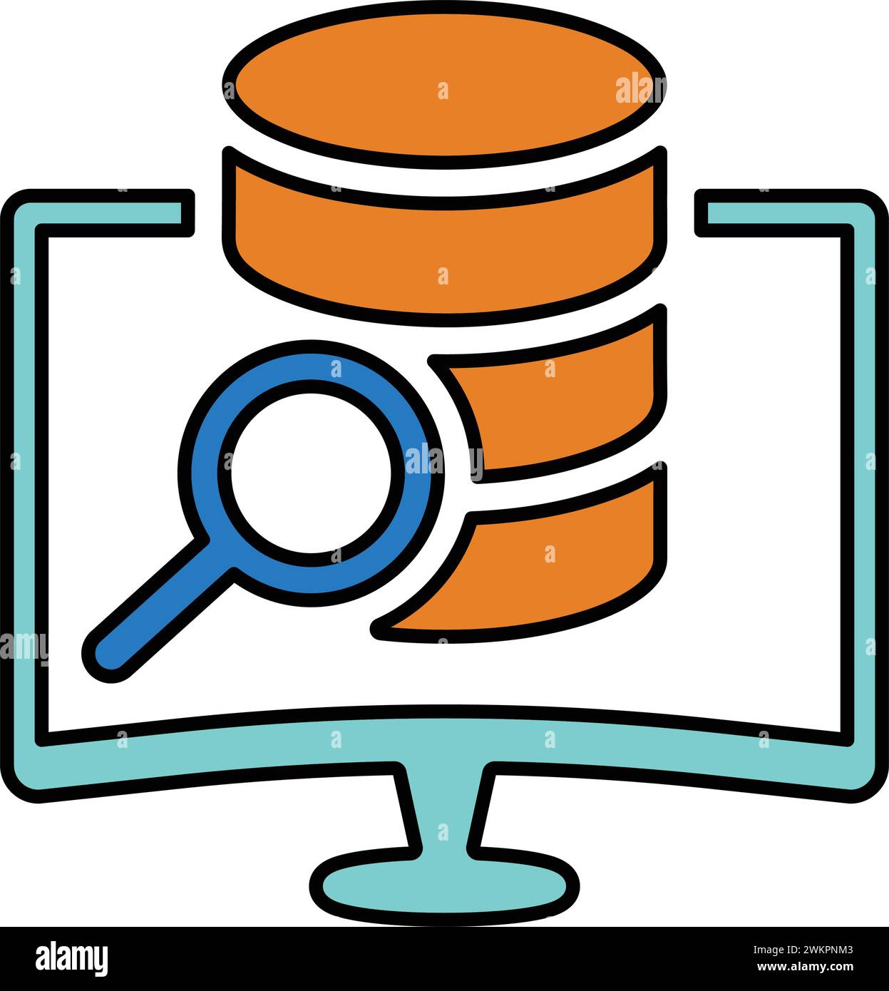 Data, analysis, summary icon. Simple vector illustration for web, print files, graphic or commercial purposes. Stock Vector