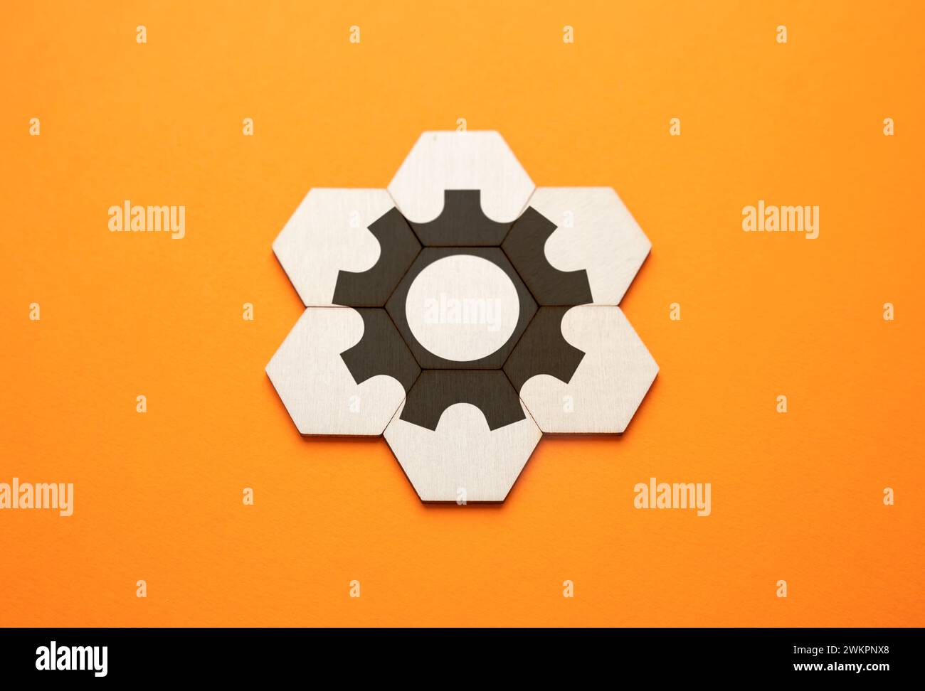 The component parts form the mechanism. Cooperation and collaboration. Creating something new