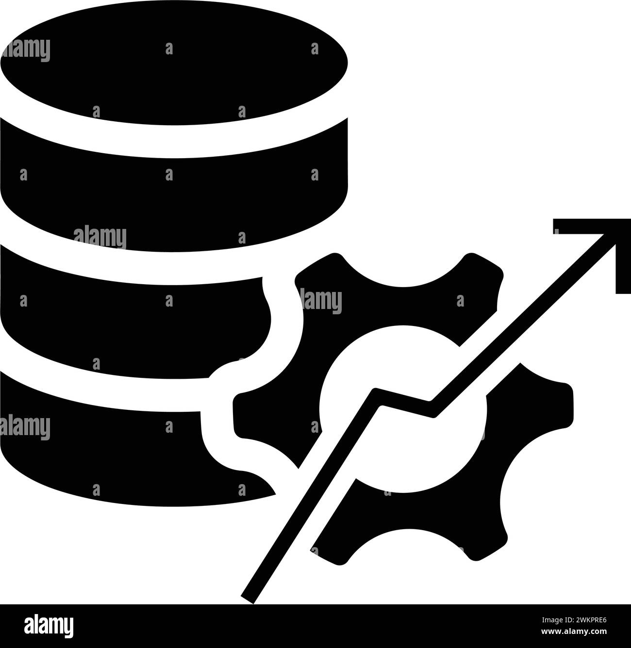 Data, optimization, indicator icon. Simple vector illustration for web, print files, graphic or commercial purposes. Stock Vector