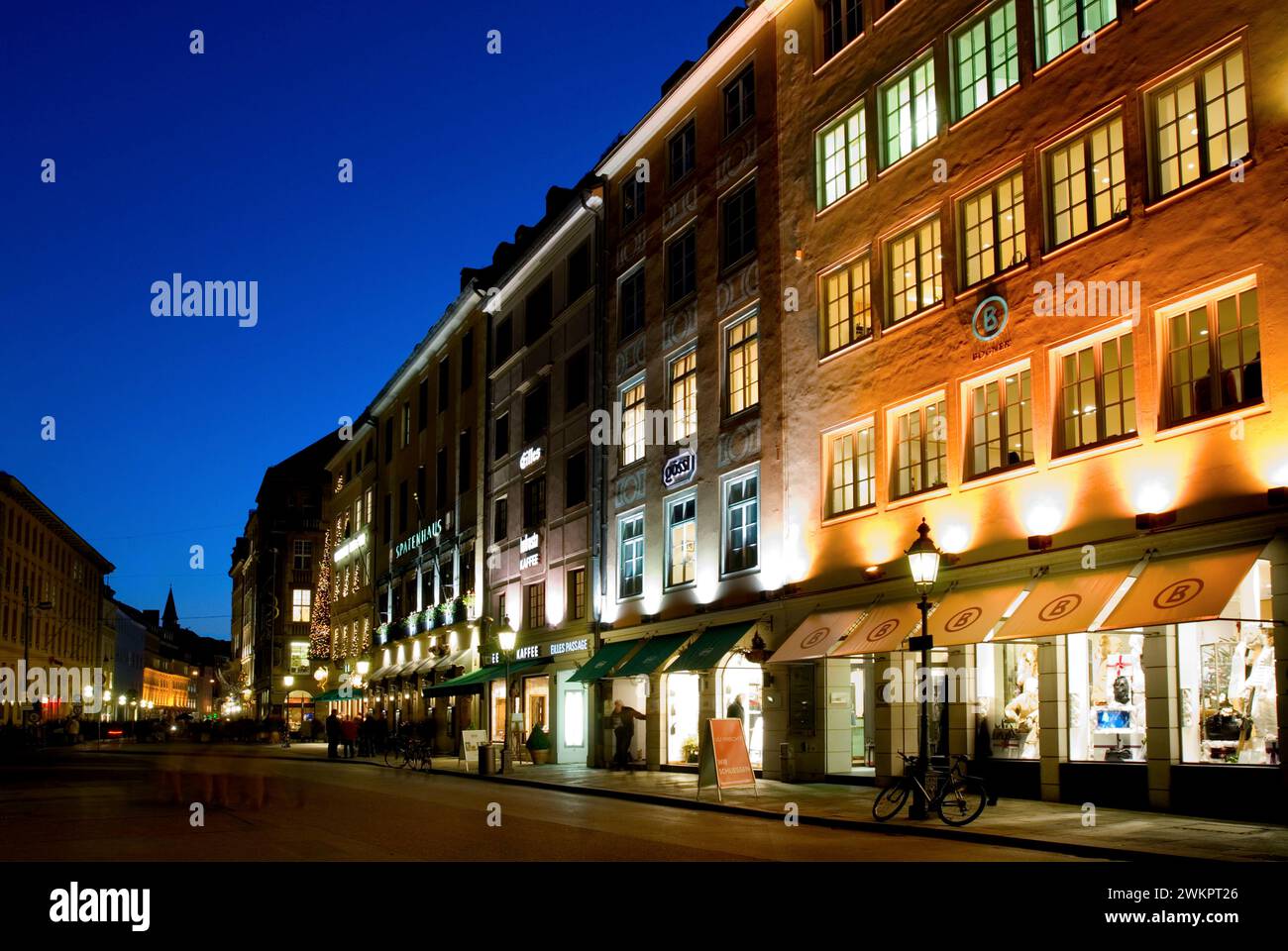 Luxury stores in Residenzstrasse, Munich, Bavaria, Germany Stock Photo