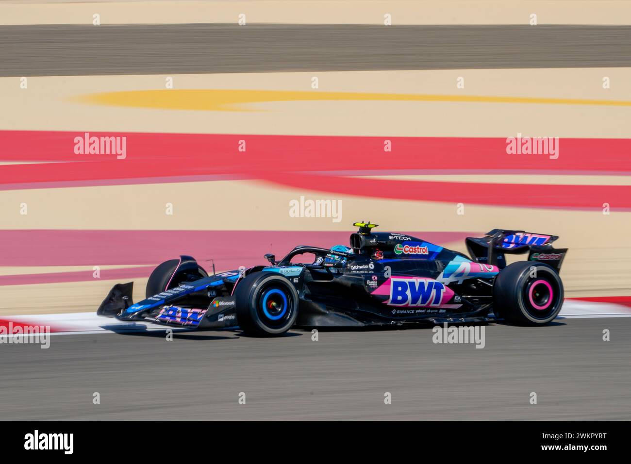 Alpine driver Pierre Gasly of France steers his car for a Formula One ...