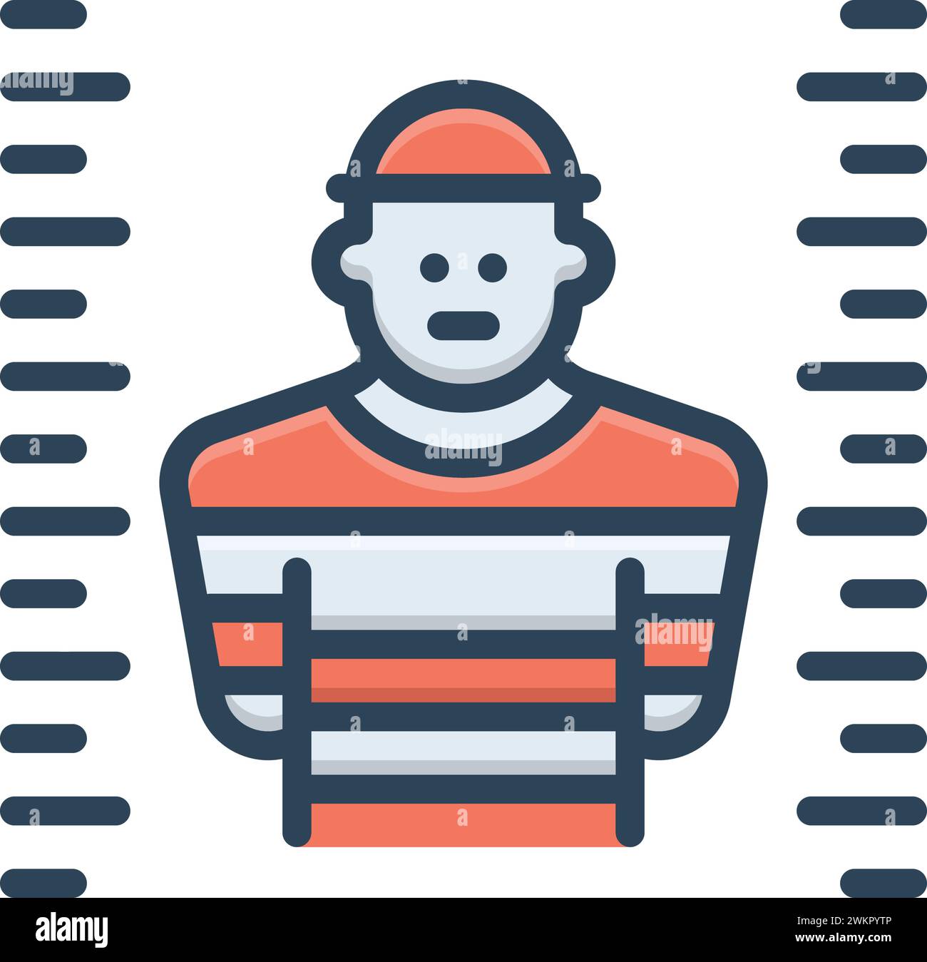 Icon for criminal,offender Stock Vector