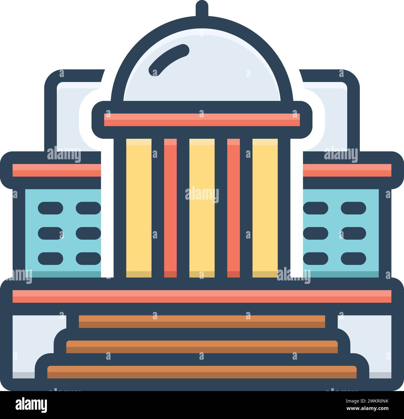 Icon for parliamentary,building Stock Vector