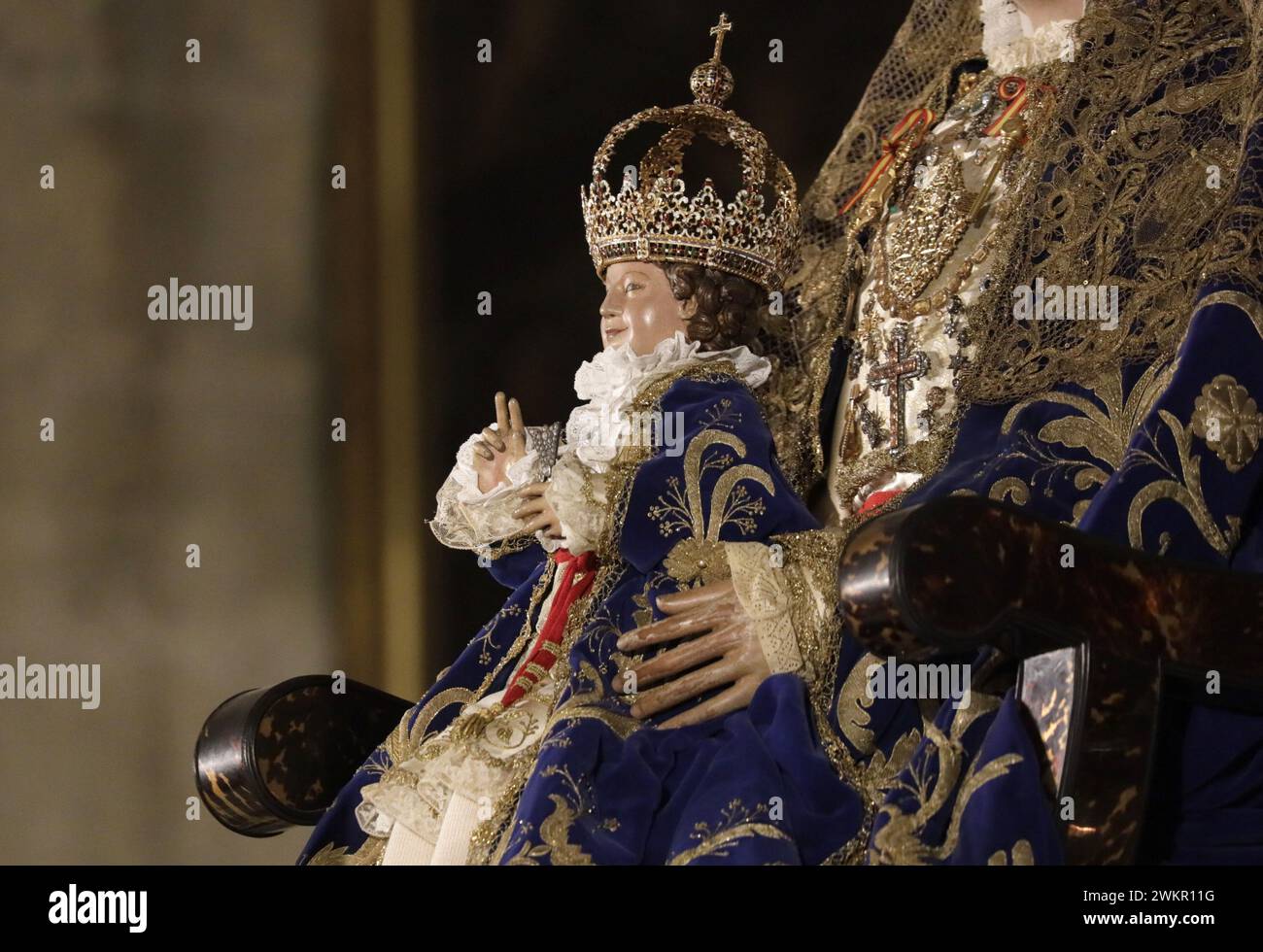 Seville, 08/13/2023. Novena and mass of the Virgin of the Kings, attended by the Archbishop of Seville, José Ángel Saiz Meneses. Photo: Raúl Doblado. ARCHSEV. Credit: Album / Archivo ABC / Raúl Doblado Stock Photo