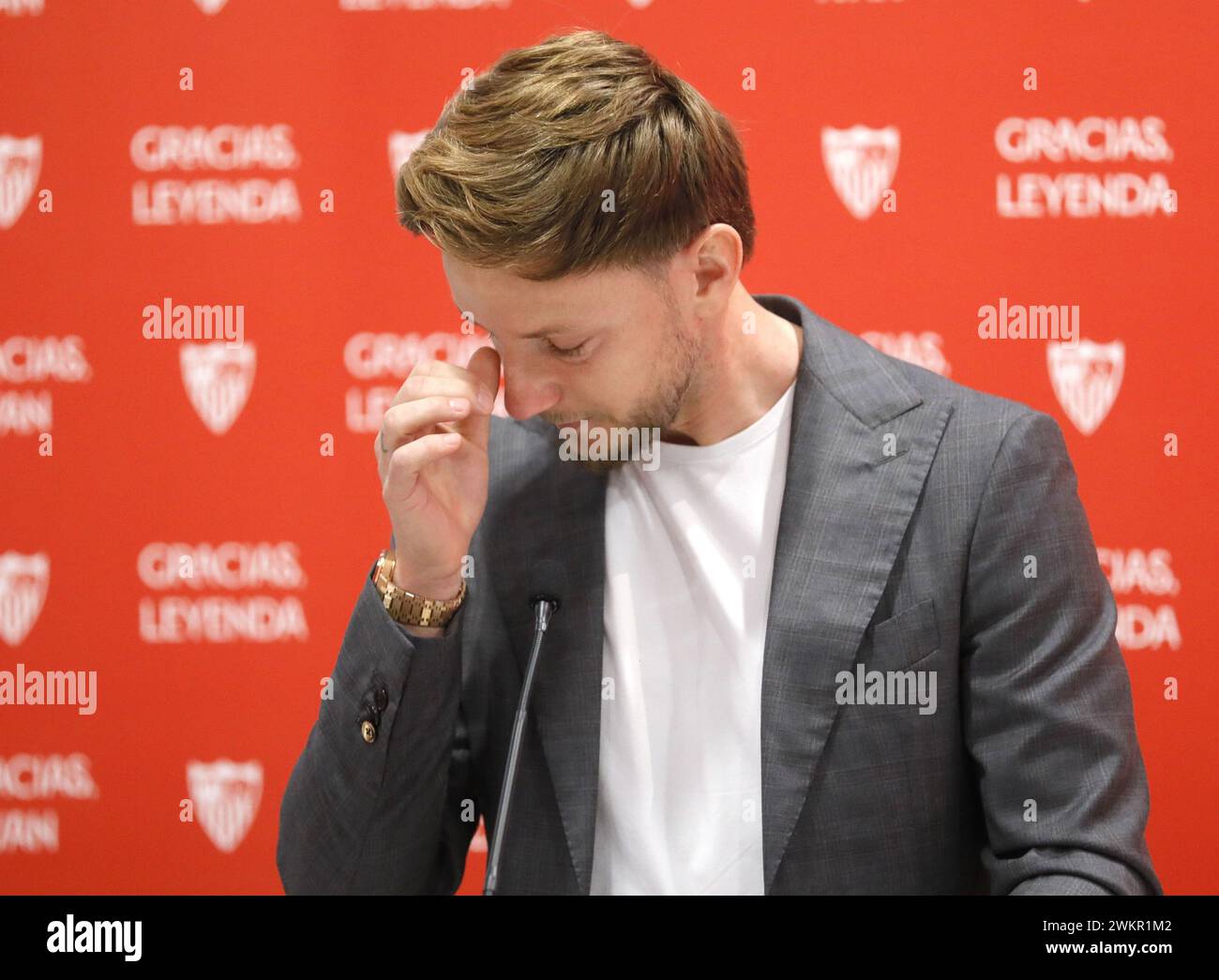 Seville, 01/29/2024. Departure of Sevilla player Ivan Rakitic to the Al