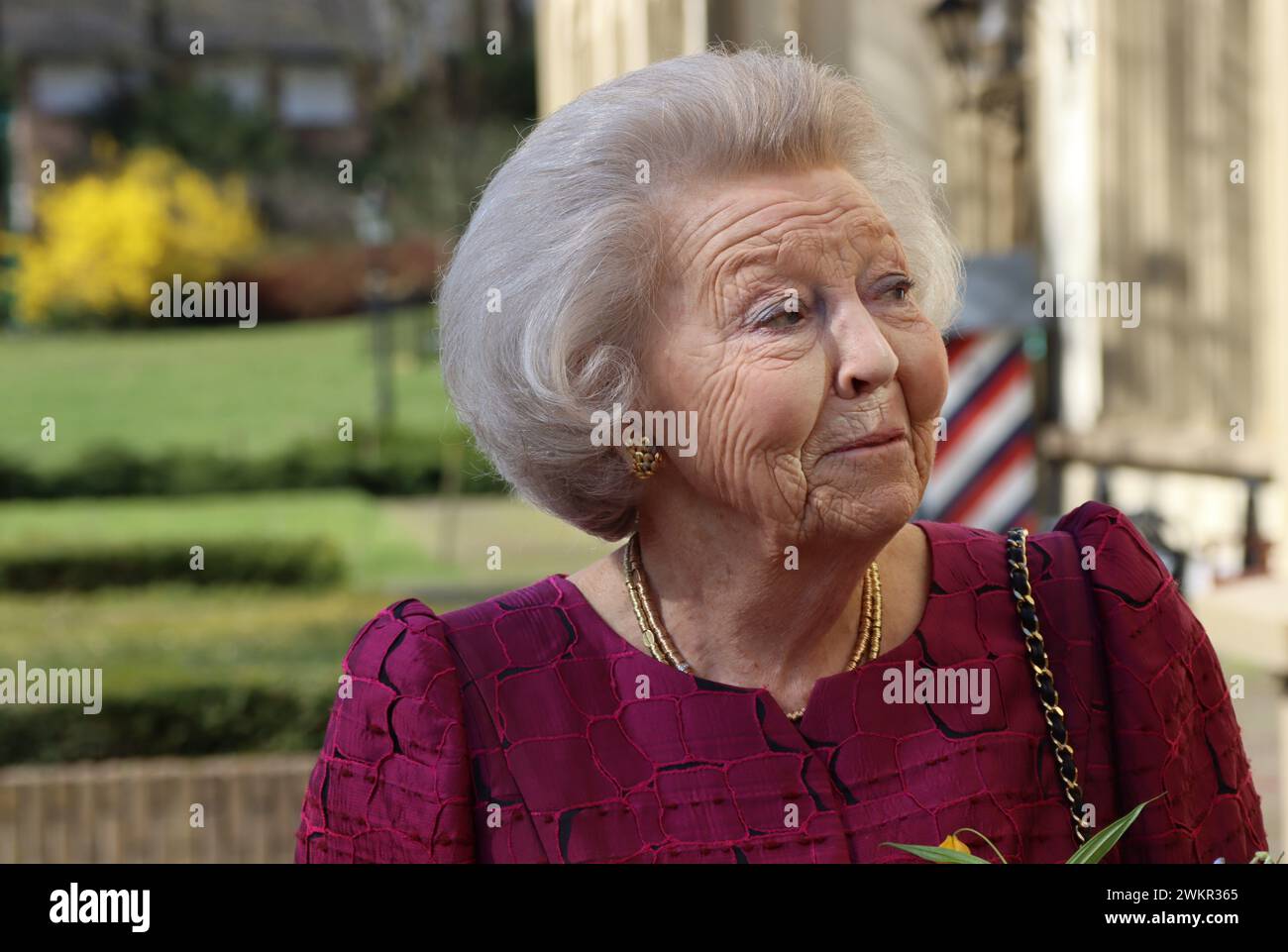 Princess Beatrix visits Bronbeek in Arnhem, the Netherlands Stock Photo