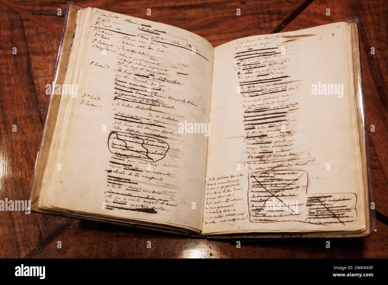 Madrid, 01/17/2024. RAE Digitized Library. The manuscript of 'don Juan Tenorio', by José Zorrilla. Photo: Tania Sieira. Archdc. Credit: Album / Archivo ABC / Tania Sieira Stock Photo