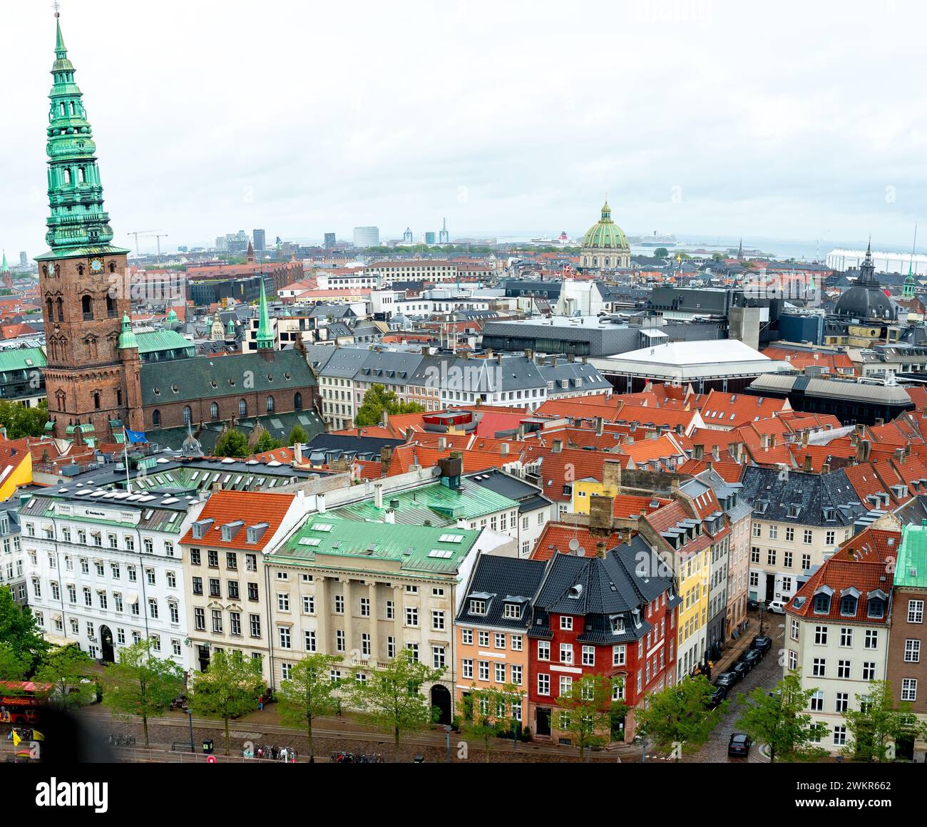 Danish Cityscape Photography Reference: An Aerial View Of Vibrant Copenhagen Denmark Cityscape Stock Photo