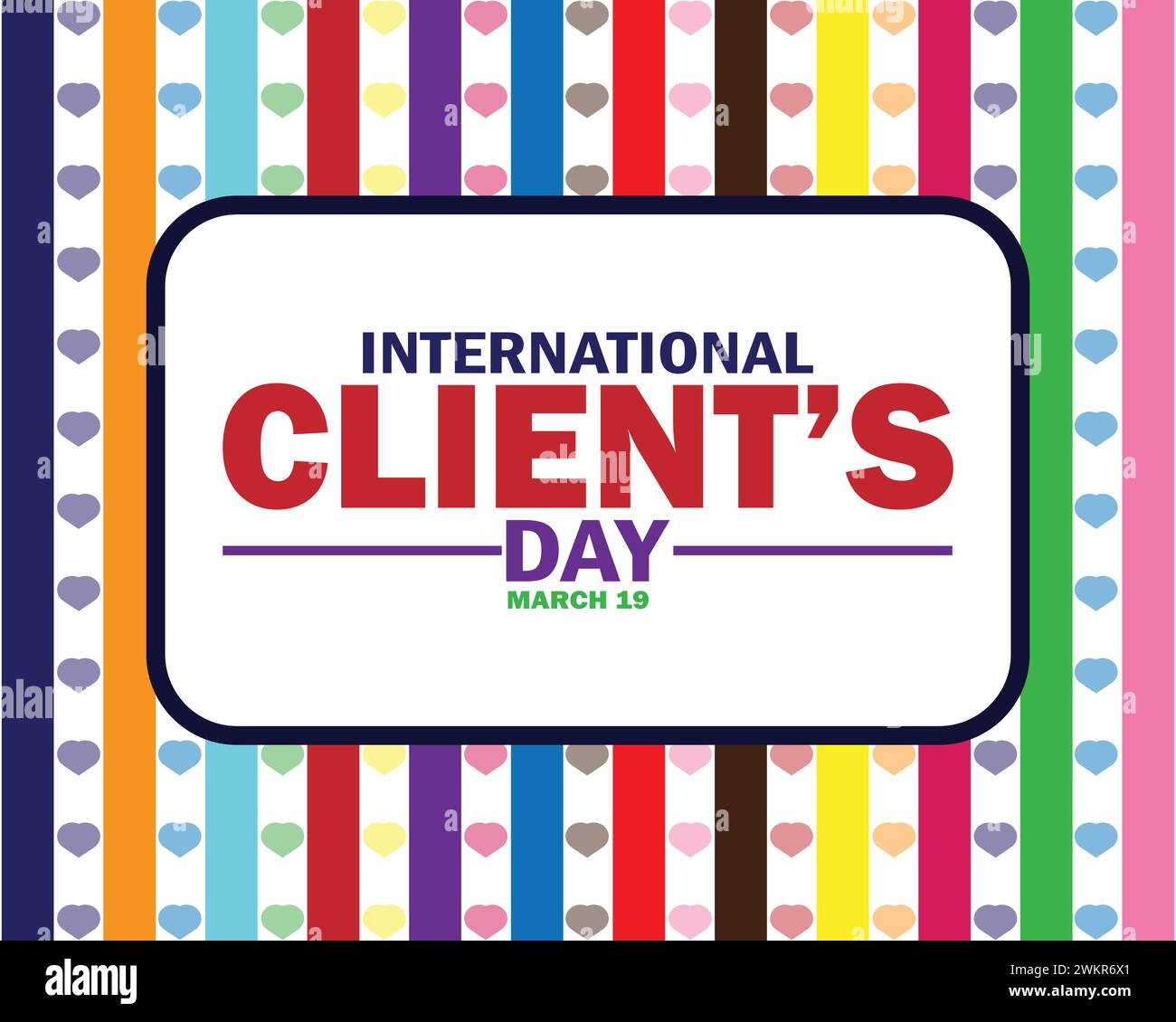 International Client's Day. Suitable for greeting card, poster and banner. Stock Vector