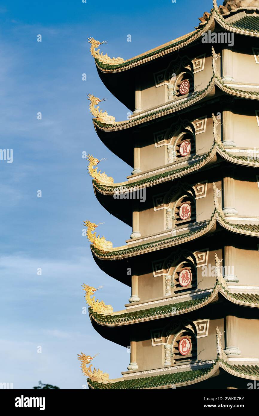 The Xa Loi tower in Linh Ung pagoda, Son Tra Peninsula, Danang, Vietnam Stock Photo