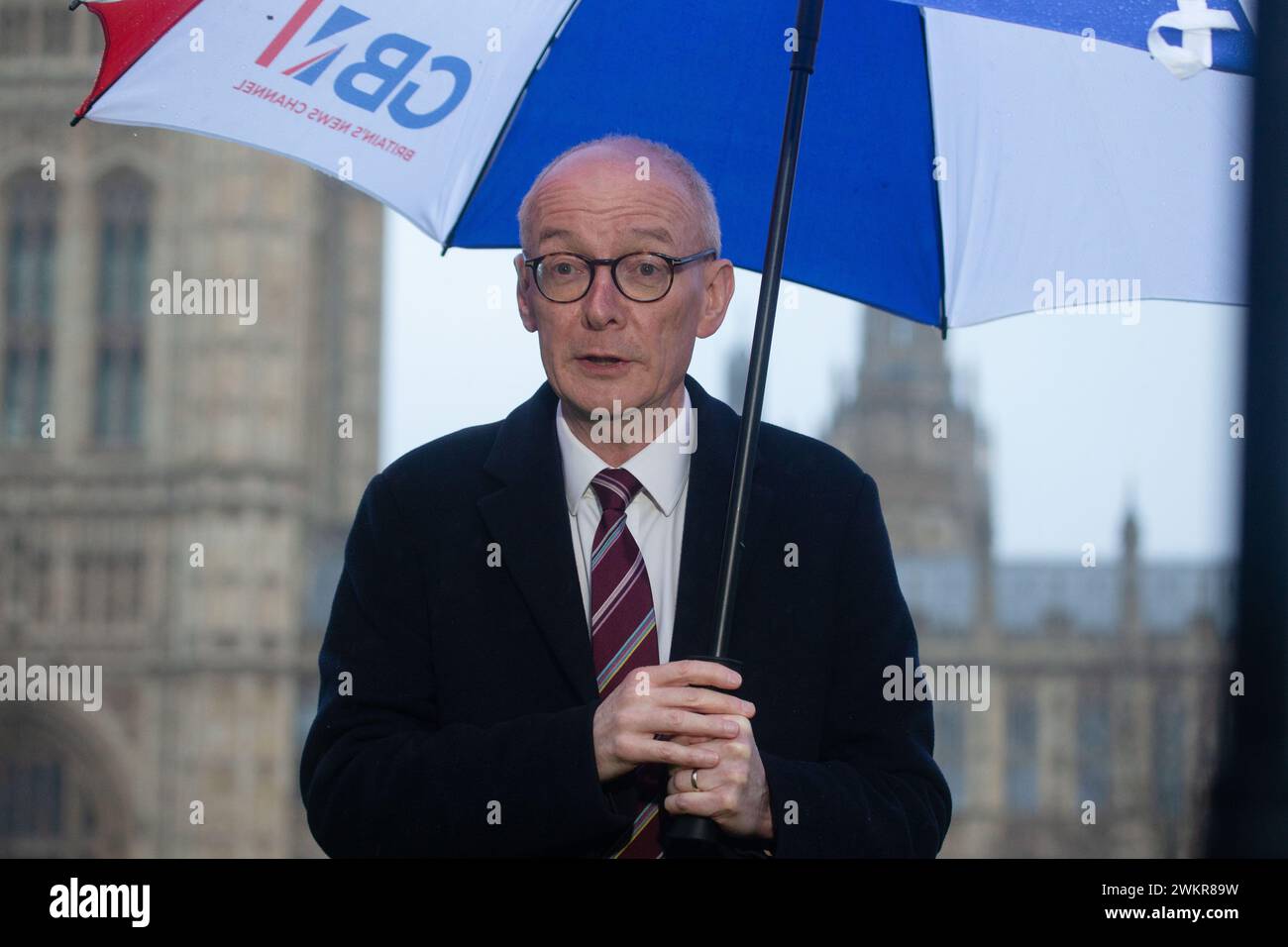 London, England, UK. 22nd Feb, 2024. Labour Campaign Coordinator PAT MCFADDEN is seen inWestminster during morning media round answering questions on ceasefire vote in House of Commons. (Credit Image: © Tayfun Salci/ZUMA Press Wire) EDITORIAL USAGE ONLY! Not for Commercial USAGE! Stock Photo