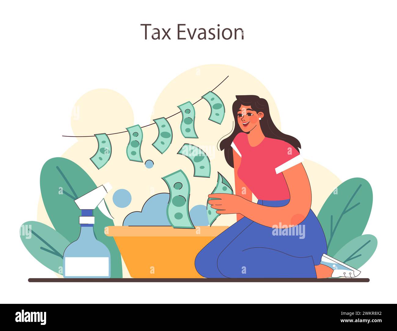 Tax evasion. Financial efficiency, budgeting and economy idea. Taxes
