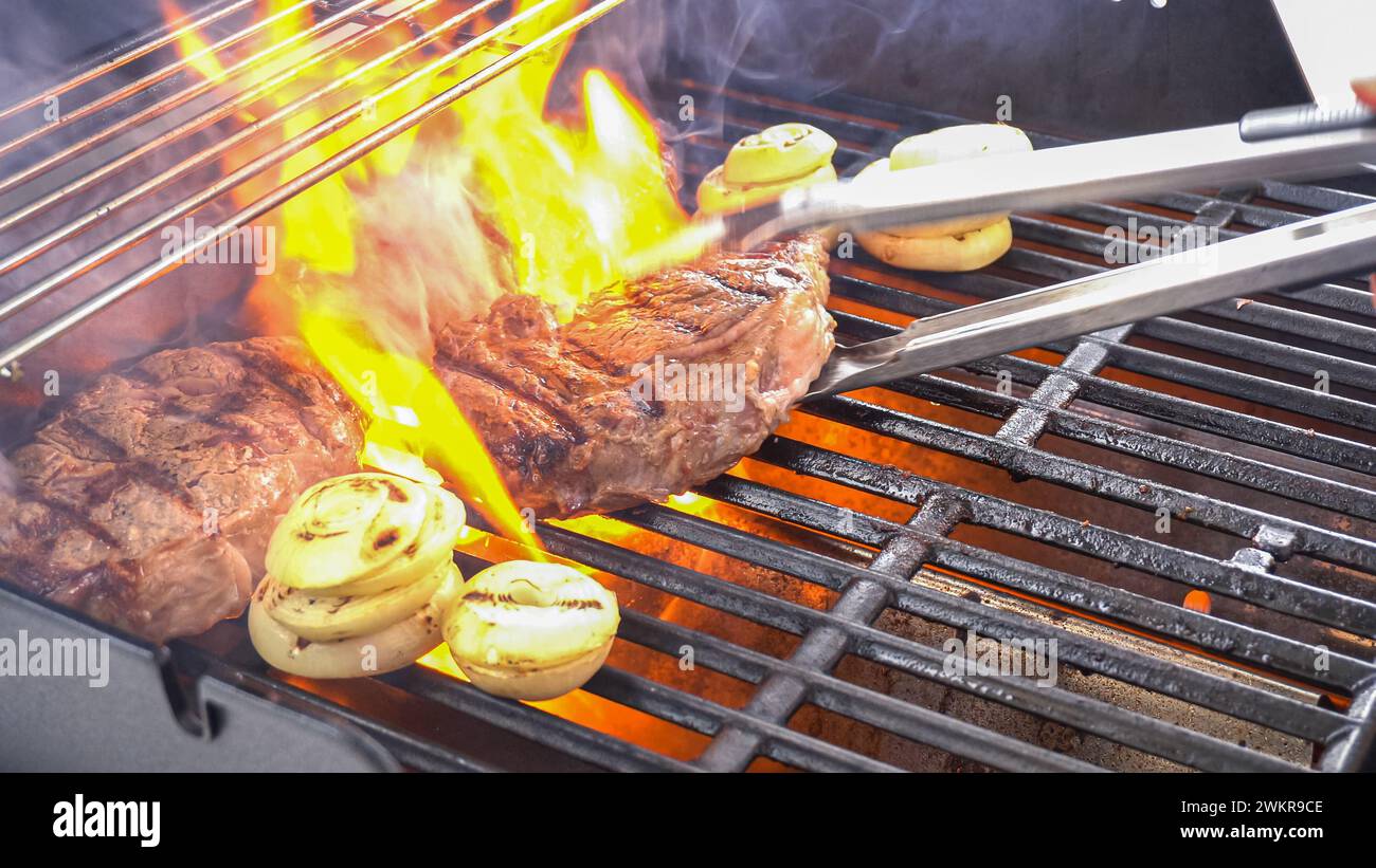 Two burner gas grill hi-res stock photography and images - Alamy
