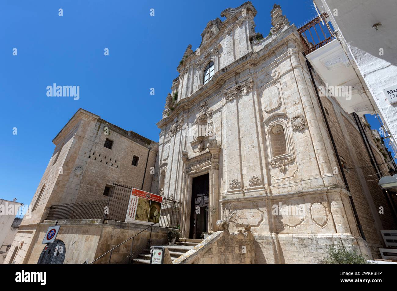 OSTUNI, ITALY, JULY 12, 2022 - Church of San Vito Martire in Ostuni, province of Brindisi, Puglia, Italy Stock Photo
