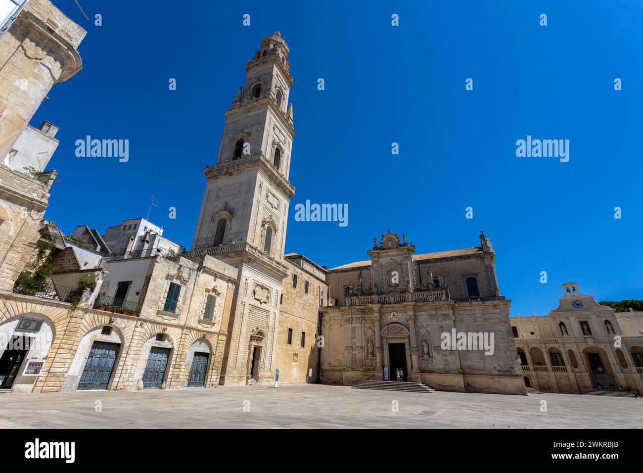 LECCE, ITALY, JULY 12, 2022 - The metropolitan Cathedral of Santa Maria Assunta in Lecce, Puglia, Italy Stock Photo