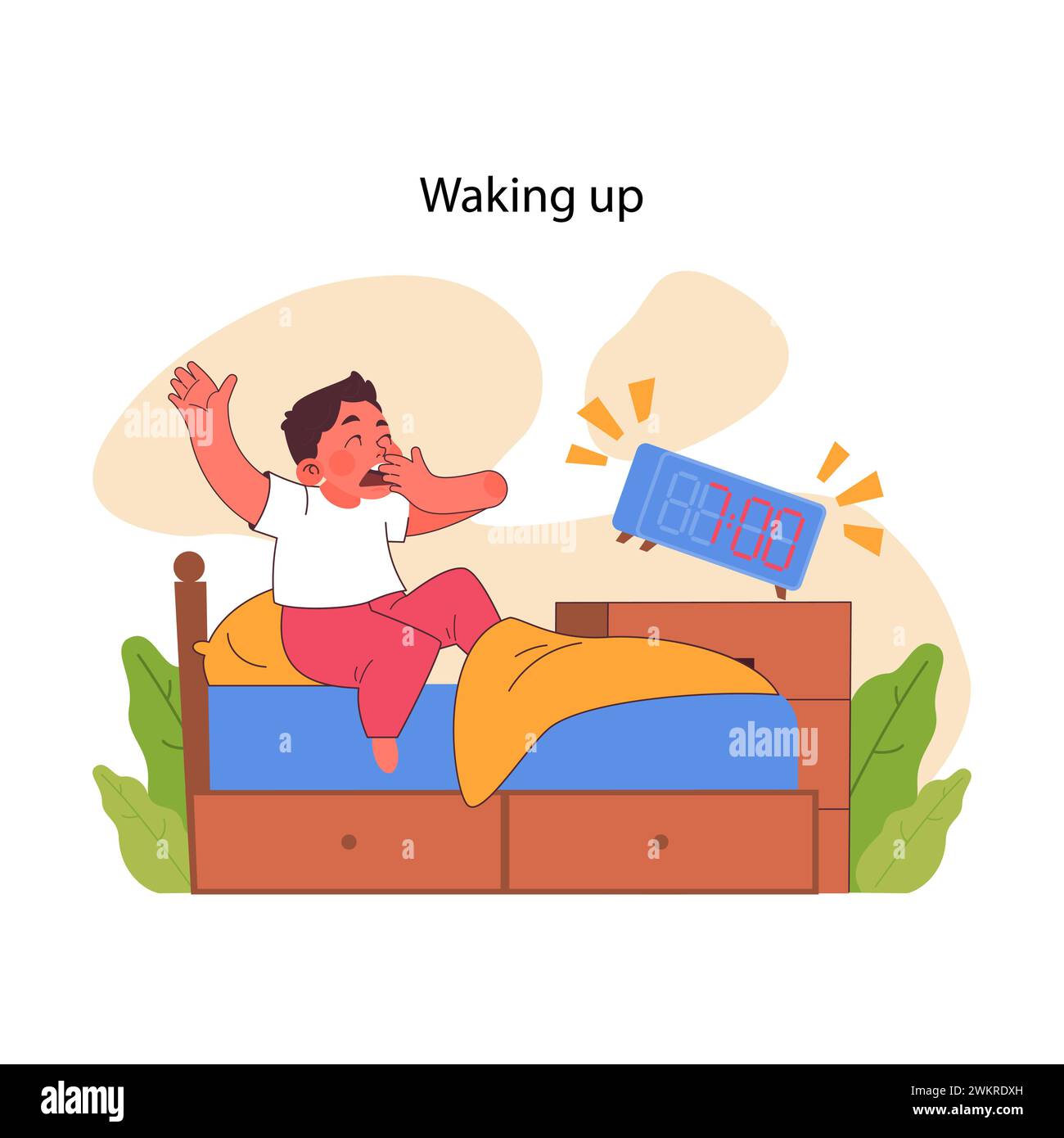 Stretch and yawn Stock Vector Images Alamy