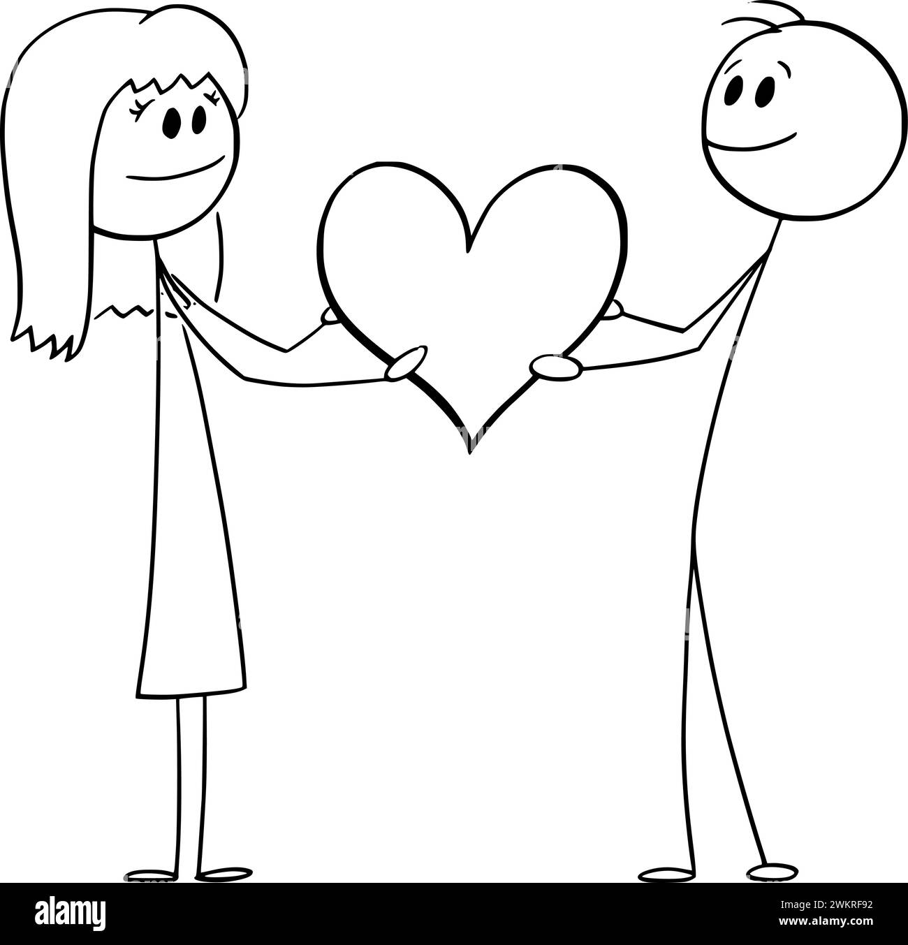 Stick man woman illustration hi-res stock photography and images - Alamy