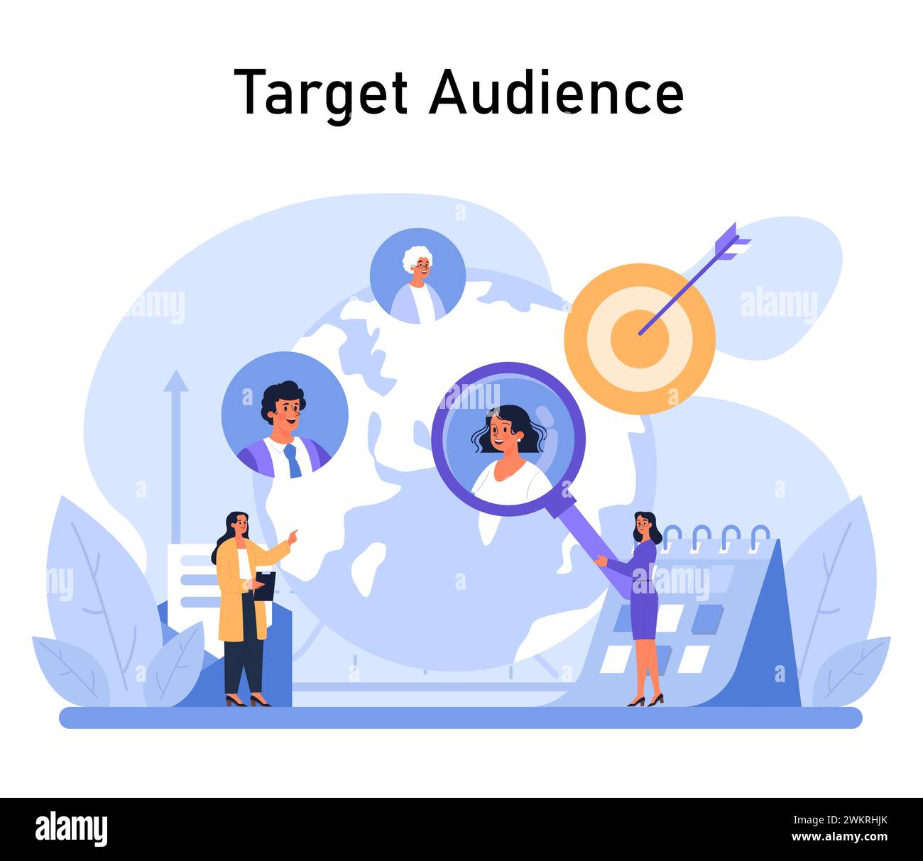 Target Audience concept. A strategic focus on customer demographics