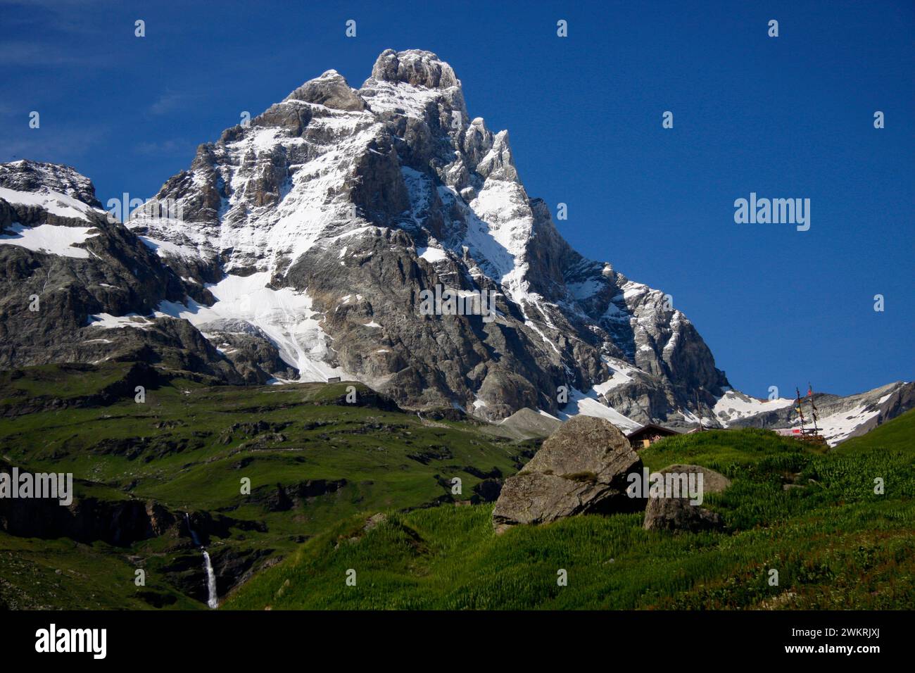das Matterhorn von der italienischen Seite, von Valtournenche aus ...