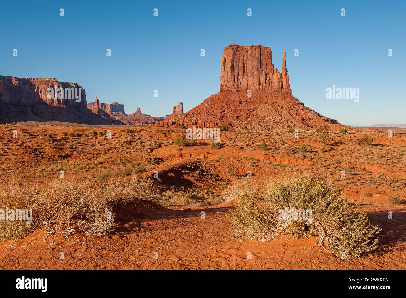 West Mitten Butte in Monument Valley, which is famous for its iconic ...