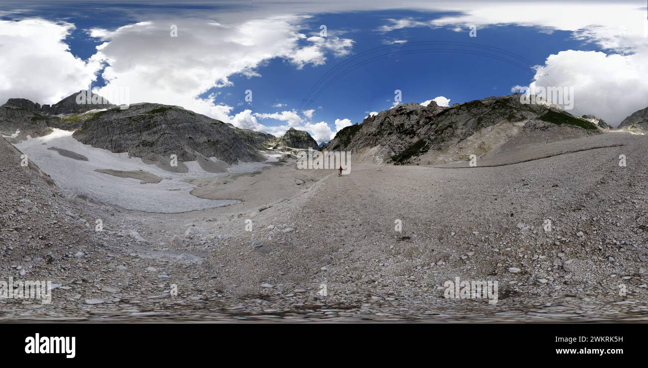 sphaerisches 360 x 180grad-Panorama: Impressionen: julische Alpen/ Julic Alps, Slowenien. Stock Photo