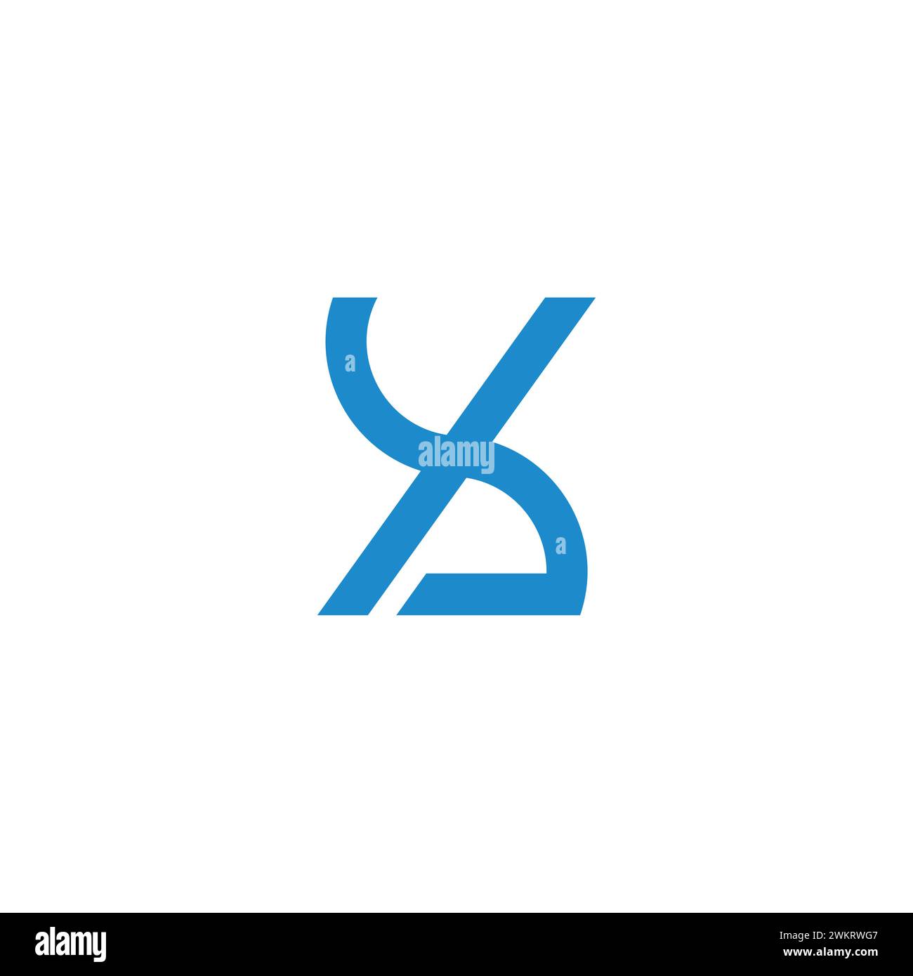 letter xb simple curves geometric logo vector Stock Vector