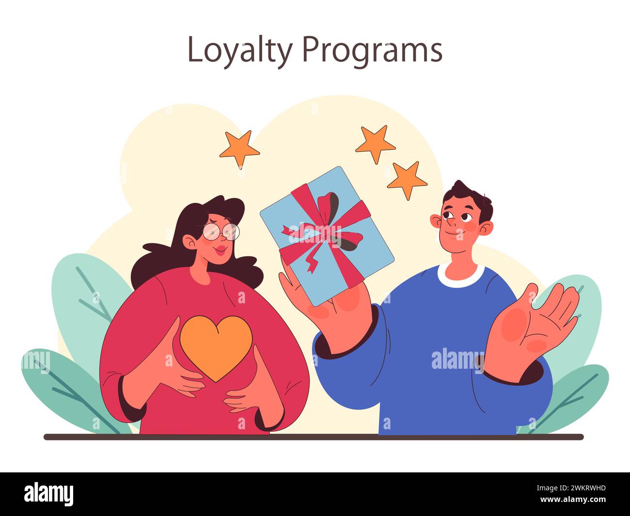 Loyalty Programs concept. Joyful customers celebrate earning rewards