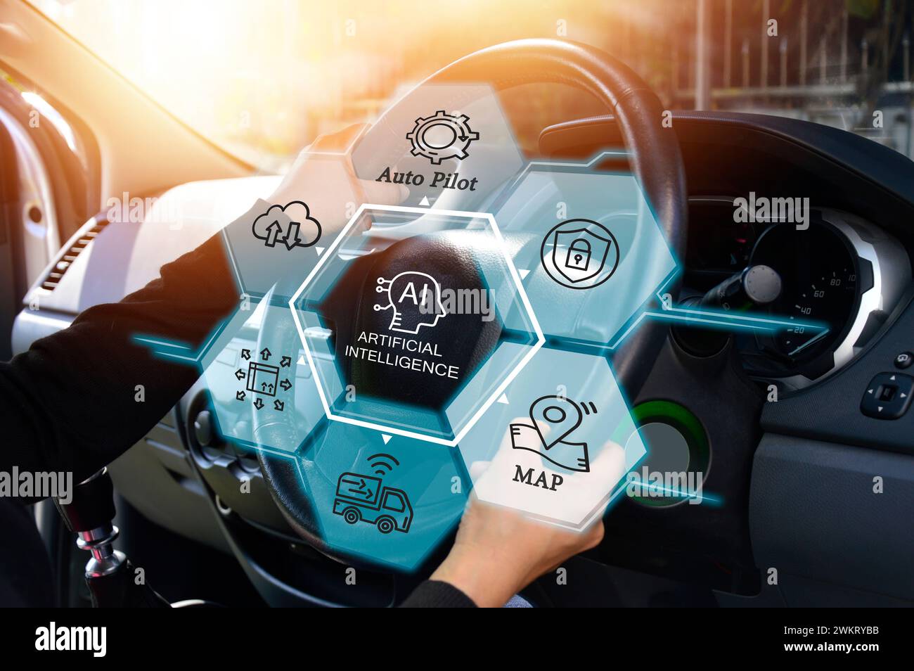 Concepts of using artificial intelligence in cars, automatic driving ...