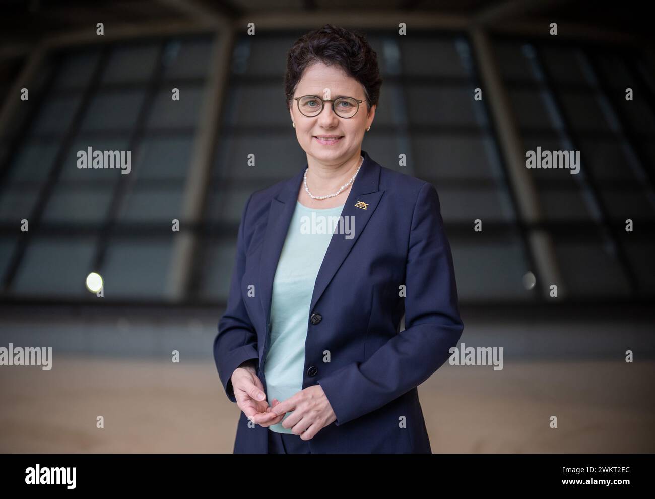 Berlin, Germany. 22nd Feb, 2024. Marion Gentges (CDU), Baden-Württemberg's Minister of Justice and Migration, pictured before her speech on the payment card in the Bundestag. Credit: Michael Kappeler/dpa/Alamy Live News Stock Photo