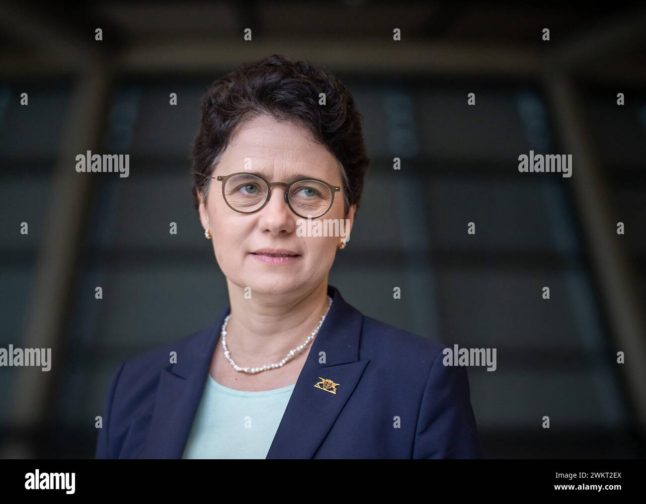 Berlin, Germany. 22nd Feb, 2024. Marion Gentges (CDU), Baden-Württemberg's Minister of Justice and Migration, pictured before her speech on the payment card in the Bundestag. Credit: Michael Kappeler/dpa/Alamy Live News Stock Photo