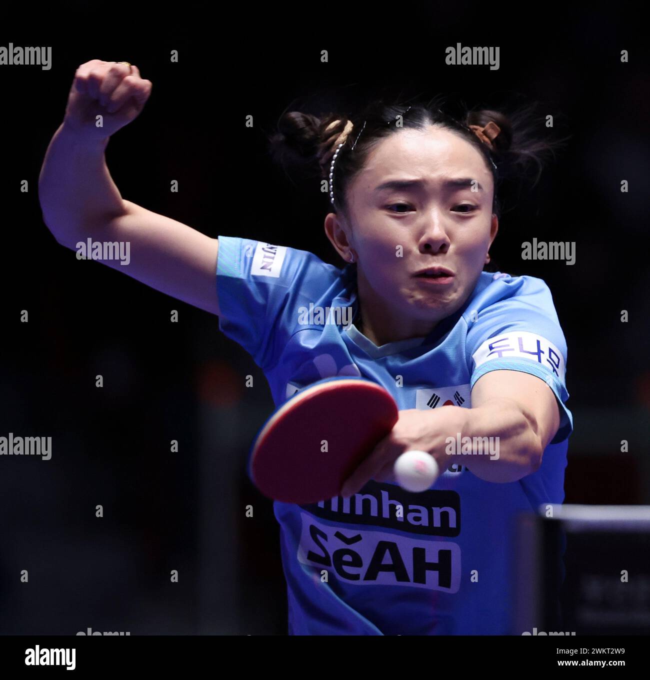 (240222) BUSAN, Feb. 22, 2024 (Xinhua) Jeon Jihee of South Korea