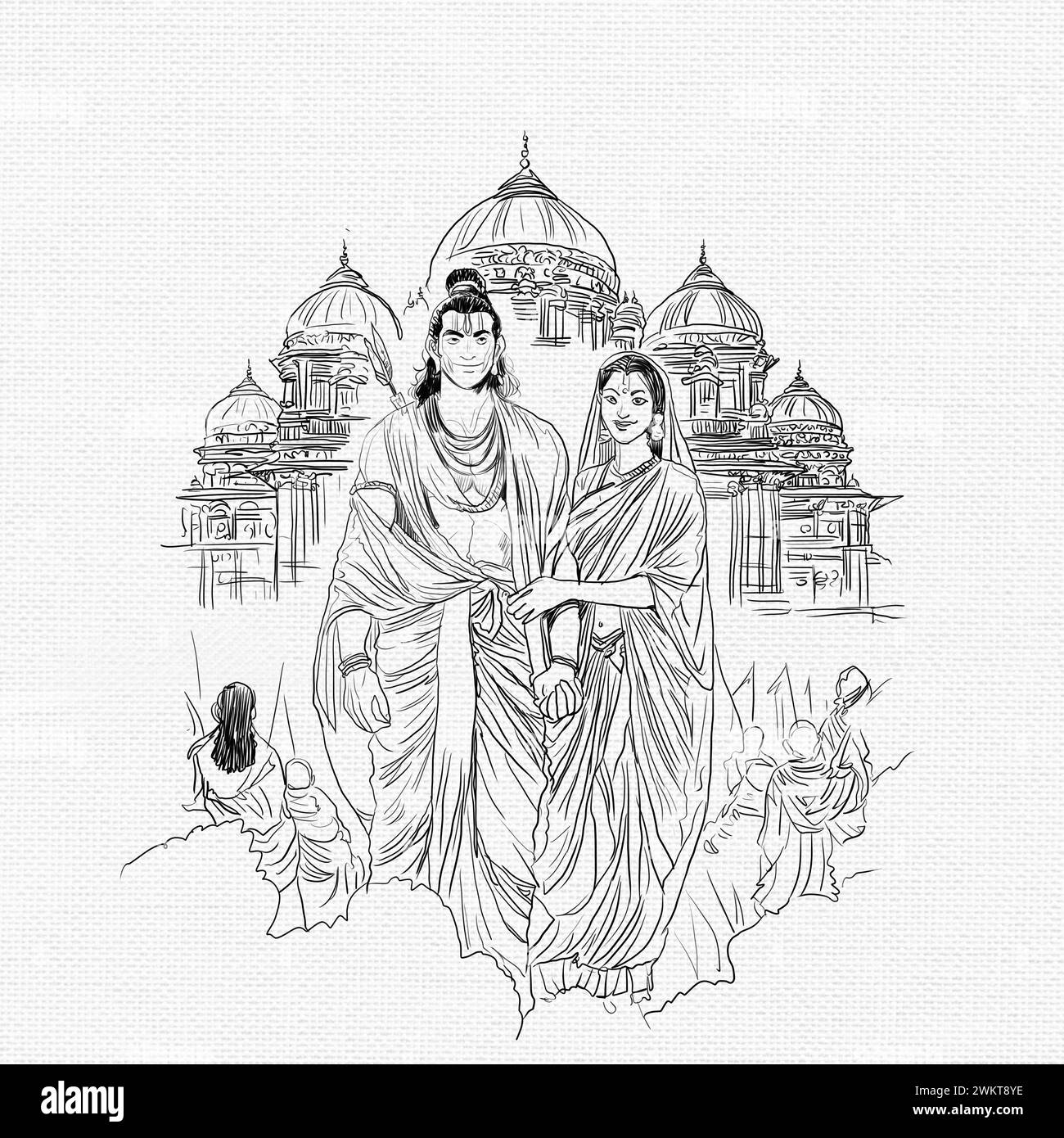 Rama navmi spiritual Black and White Stock Photos Images Alamy