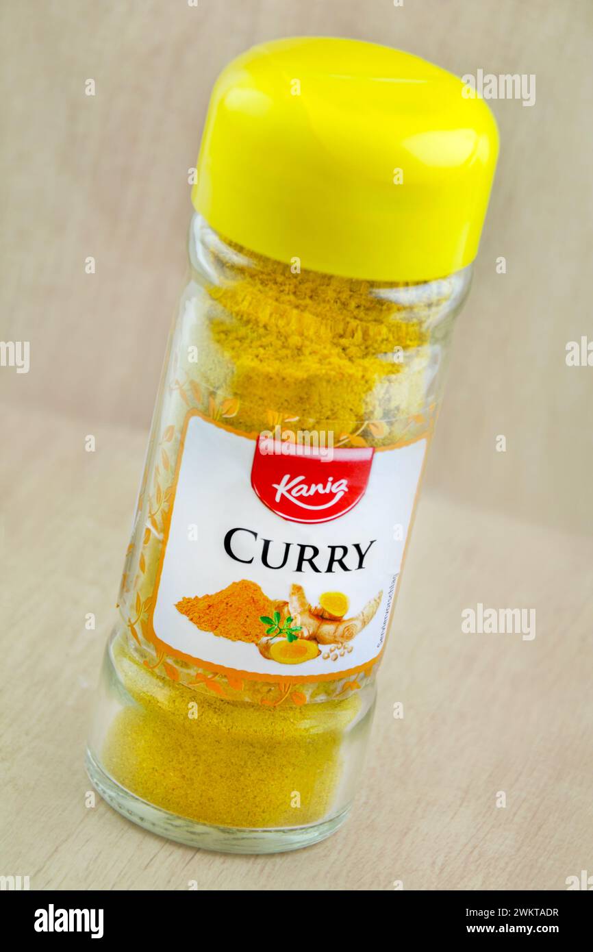 Curry Gewürz im Glas von Kania Stock Photo