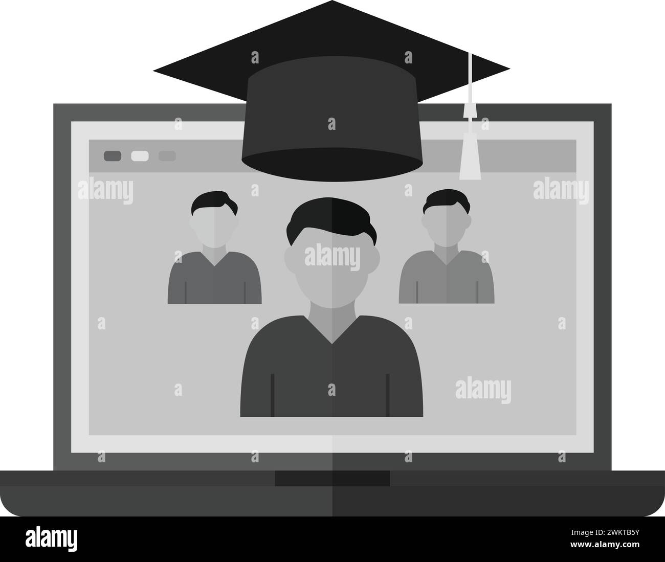 E-Learning icon vector image. Stock Vector