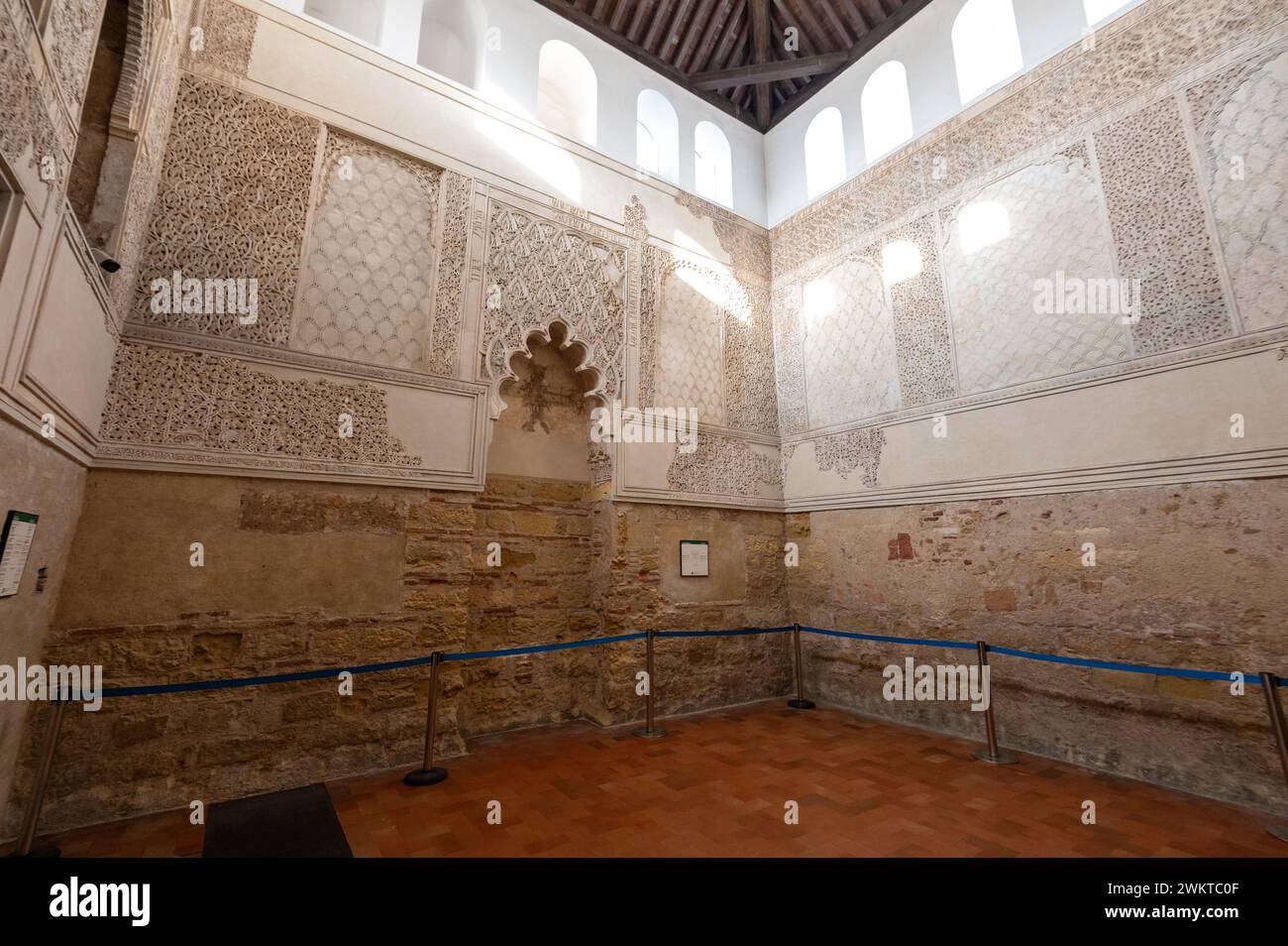 The tiny Cordoba medieval Synagogue is a historic edifice in the old Jewish Quarter of Cordoba in Spain in Andalusia in southern Spain.   It was built Stock Photo