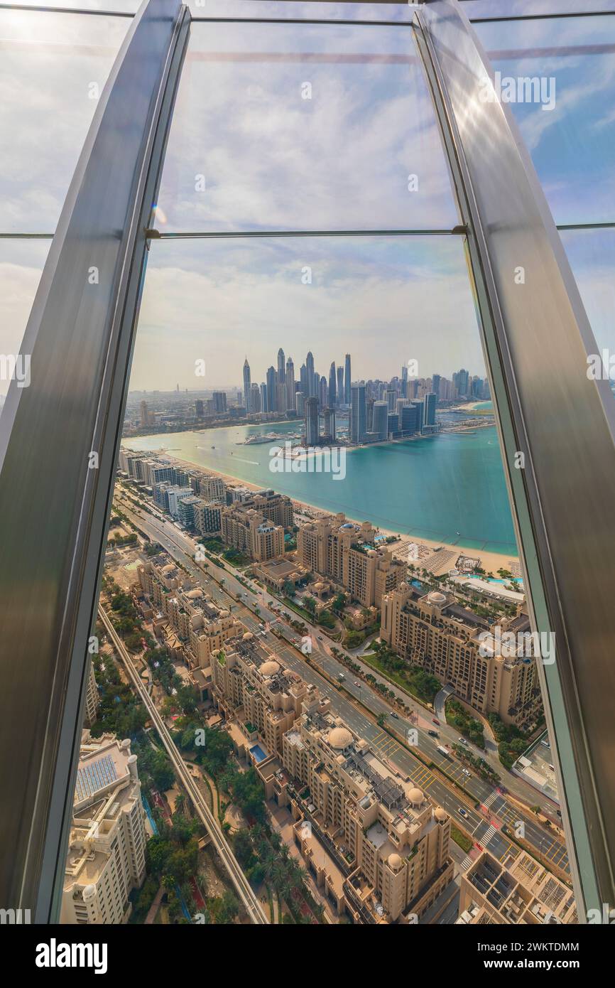 Panorama of Dubai from one of the observation decks Stock Photo