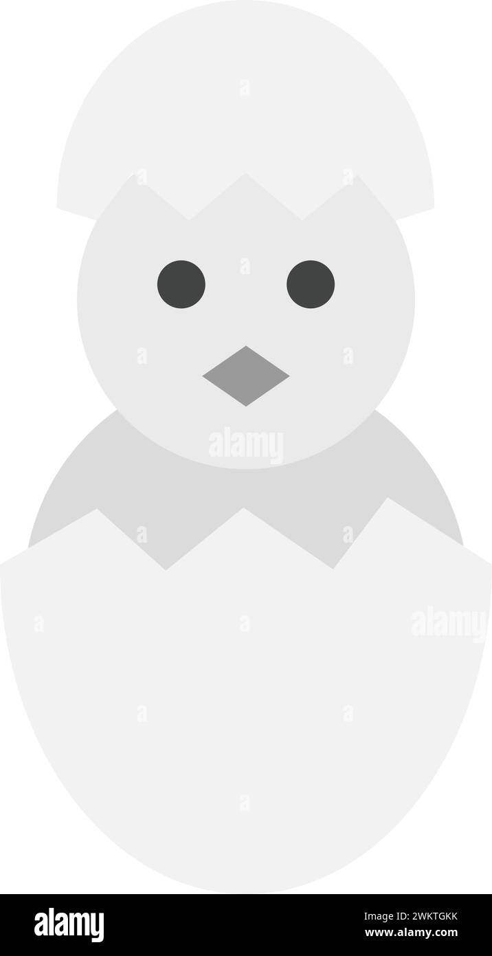 Hatched Egg icon vector image. Stock Vector