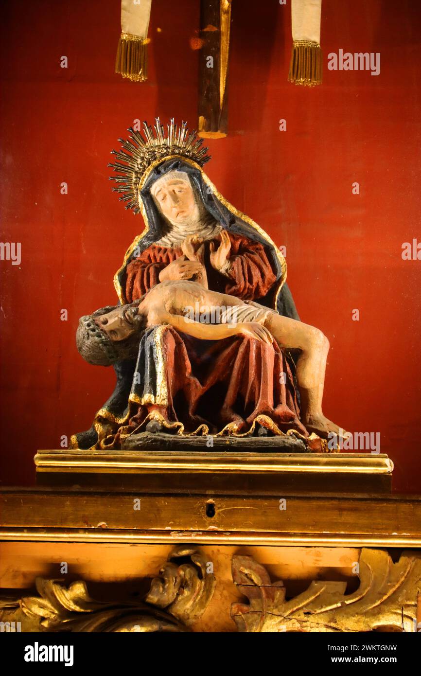 © Sylvestre/MAXPPP - séville, Spain. 22nd Feb, 2024. ; la cathédrale notre dame du siege, descente de croix Credit: MAXPPP/Alamy Live News Stock Photo